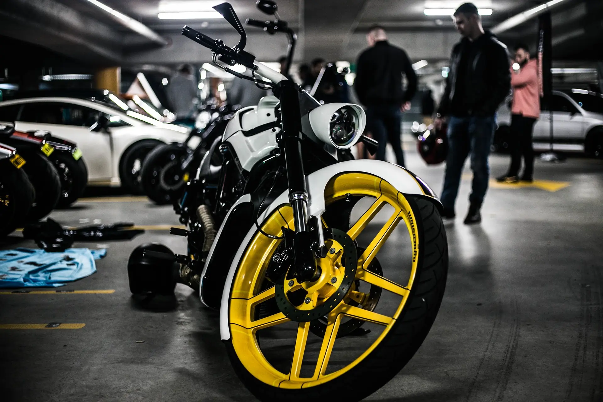 A custom-built motorcycle finished at the workshop